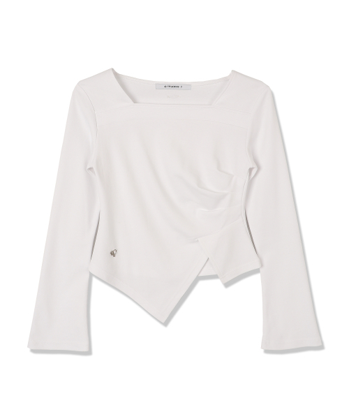 Vivacious（ビバシャス）の「Elegant Side Tuck T-shirt - 3COL（Tシャツ/カットソー・レディース・ホワイト/ブラック/スカイブルー・SMALL/MEDIUM）」の9枚目の写真