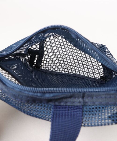 Pochi Pouch(ポチポーチ)の「Pochi Pouch/トラベル シースルー メッシュ ジップ スパバッグ(エコバッグ/サブバッグ・レディース・ネイビー/オフホワイト/ピンク・FREE)」の15枚目の写真
