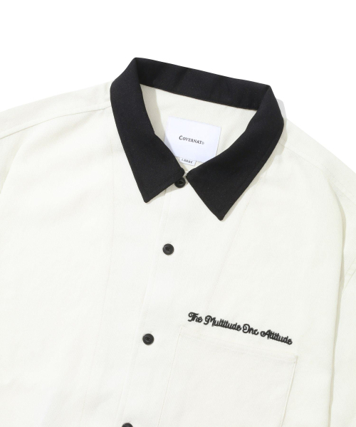 COVERNAT（カバーナット）の「レタリングリゾートハーフシャツクリーム（シャツ/ブラウス・レディース・その他・SMALL/MEDIUM/LARGE/X-LARGE）」の3枚目の写真