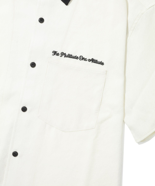 COVERNAT（カバーナット）の「レタリングリゾートハーフシャツクリーム（シャツ/ブラウス・レディース・その他・SMALL/MEDIUM/LARGE/X-LARGE）」の4枚目の写真
