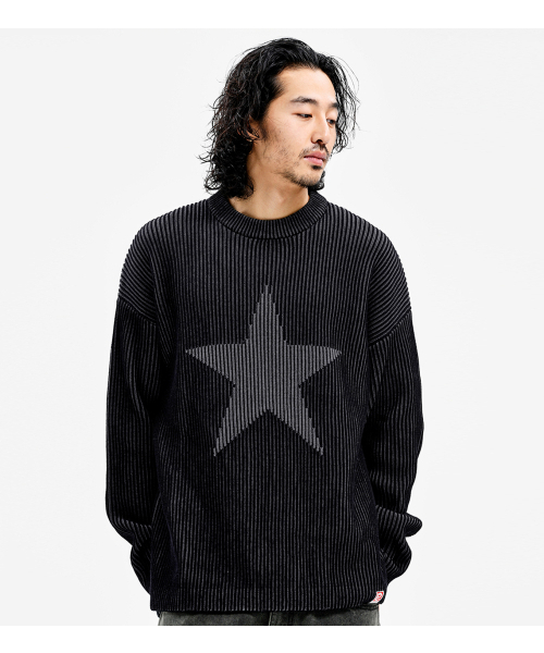 Star Jacquard Sweater — черный