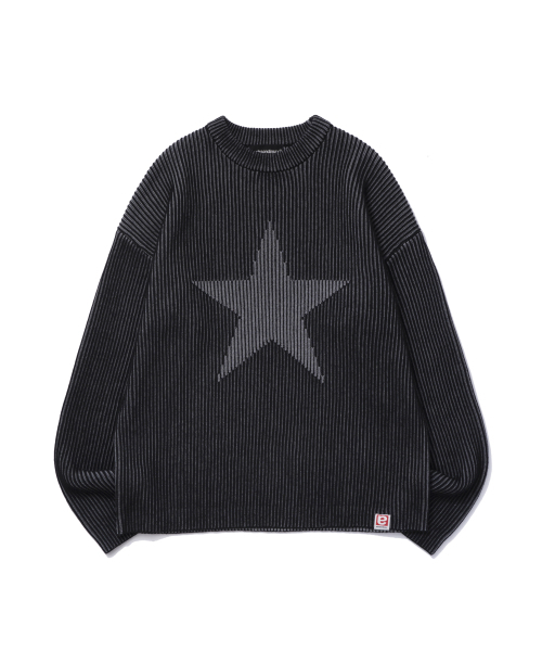 EXTRAORDINARY(エクストラオーディナリー)の「STAR JACQUARD SWEATER BLACK(ニット/セーター・メンズ・その他・X-LARGE/MEDIUM/LARGE)」の2枚目の写真