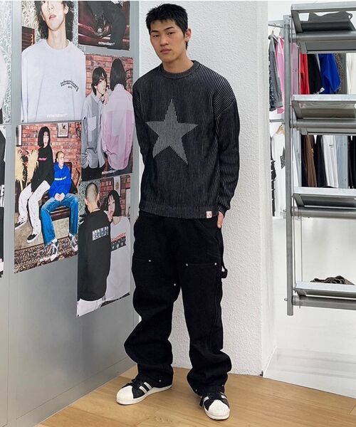 EXTRAORDINARY(エクストラオーディナリー)の「STAR JACQUARD SWEATER BLACK(ニット/セーター・メンズ・その他・X-LARGE/MEDIUM/LARGE)」の9枚目の写真