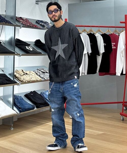 EXTRAORDINARY(エクストラオーディナリー)の「STAR JACQUARD SWEATER BLACK(ニット/セーター・メンズ・その他・X-LARGE/MEDIUM/LARGE)」の12枚目の写真