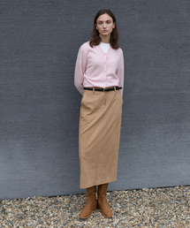 Suede H-line skirt_BEIGE