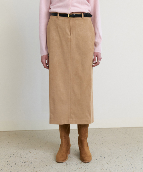 STEP AROUND(ステップアラウンド)の「Suede H-line skirt_BEIGE(スカート・レディース・その他・SMALL/MEDIUM)」の3枚目の写真