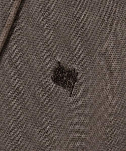 BROWNBREATH（ブラウンブレス）の「PIGMENT TAG HOODIE - BROWN（パーカー・レディース・その他・LARGE/X-LARGE/MEDIUM/SMALL）」の4枚目の写真
