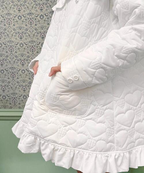 Whinny（ホワイニー）の「Whinny/oh!ラブラブキュンキュンアウター（ダウンジャケット/コート・レディース・ホワイト/サックスブルー/ブラック・FREE）」の9枚目の写真