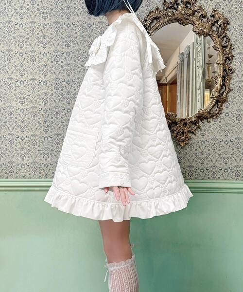 Whinny（ホワイニー）の「Whinny/oh!ラブラブキュンキュンアウター（ダウンジャケット/コート・レディース・ホワイト/サックスブルー/ブラック・FREE）」の11枚目の写真