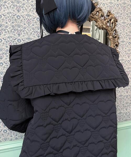 Whinny（ホワイニー）の「Whinny/oh!ラブラブキュンキュンアウター（ダウンジャケット/コート・レディース・ホワイト/サックスブルー/ブラック・FREE）」の19枚目の写真