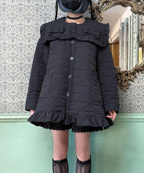 Whinny（ホワイニー）の「Whinny/oh!ラブラブキュンキュンアウター（ダウンジャケット/コート・レディース・ホワイト/サックスブルー/ブラック・FREE）」の20枚目の写真