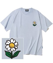 シングルフラワーロゴTシャツ - パープル