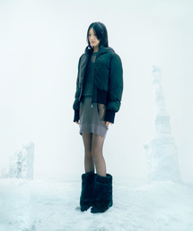 OJOS（オホス）の「Reversible Check Padded Jacket / Black（ダウンジャケット/コート）」