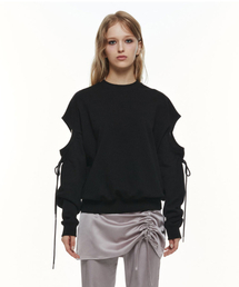 THREE TO EIGHTY（スリートゥエイティー）の「CUT OUT SWEATSHIRT (BLACK)（スウェット）」