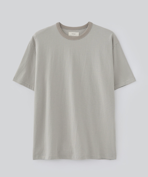 FABREGAT(ファブレガ)の「グラフストライプTシャツ(ベージュ)(Tシャツ/カットソー・メンズ・その他・2/3)」の1枚目の写真