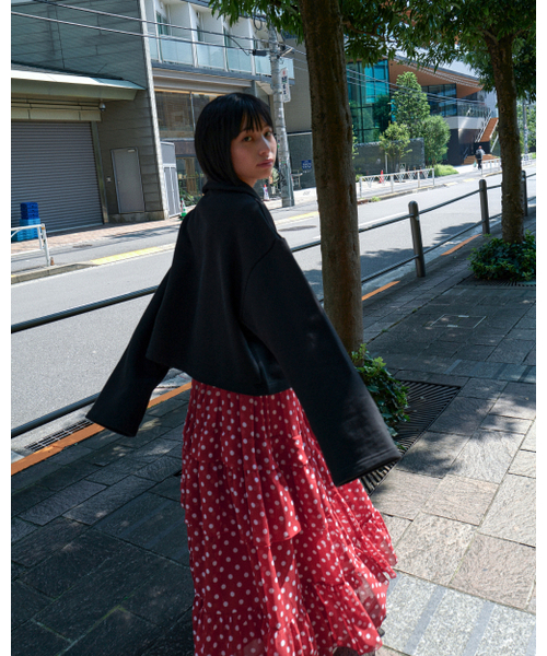 LO AXUAL(ロ・アクシュアル)の「DOT CHIFFON FLARE SKIRT_RED(スカート・レディース・その他・FREE)」の4枚目の写真