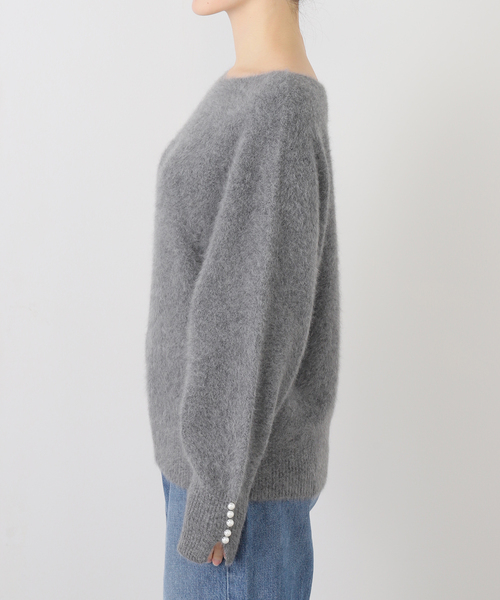 セール】ボタンスリーブFOXブレンドプルオーバー（ニット/セーター