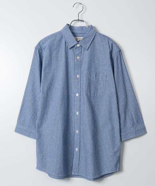 JOHN'S CLOSET(ジョンズクローゼット)の「【a】パナマ レギュラーカラー 七分袖シャツ(シャツ/ブラウス・メンズ・ブルー/ブラック/ピンク/ネイビー系1/ホワイト系その他/ホワイト/ネイビー/ミント/ベージュ・LARGE/MEDIUM)」の8枚目の写真