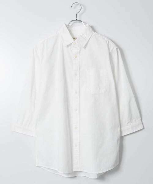 JOHN'S CLOSET(ジョンズクローゼット)の「【a】パナマ レギュラーカラー 七分袖シャツ(シャツ/ブラウス・メンズ・ブルー/ブラック/ピンク/ネイビー系1/ホワイト系その他/ホワイト/ネイビー/ミント/ベージュ・LARGE/MEDIUM)」の2枚目の写真