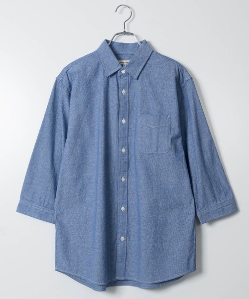 JOHN'S CLOSET(ジョンズクローゼット)の「【a】パナマ レギュラーカラー 七分袖シャツ(シャツ/ブラウス・メンズ・ブルー/ブラック/ピンク/ネイビー系1/ホワイト系その他/ホワイト/ネイビー/ミント/ベージュ・LARGE/MEDIUM)」の7枚目の写真