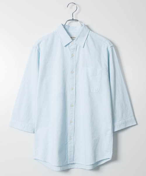 JOHN'S CLOSET(ジョンズクローゼット)の「【a】パナマ レギュラーカラー 七分袖シャツ(シャツ/ブラウス・メンズ・ブルー/ブラック/ピンク/ネイビー系1/ホワイト系その他/ホワイト/ネイビー/ミント/ベージュ・LARGE/MEDIUM)」の6枚目の写真