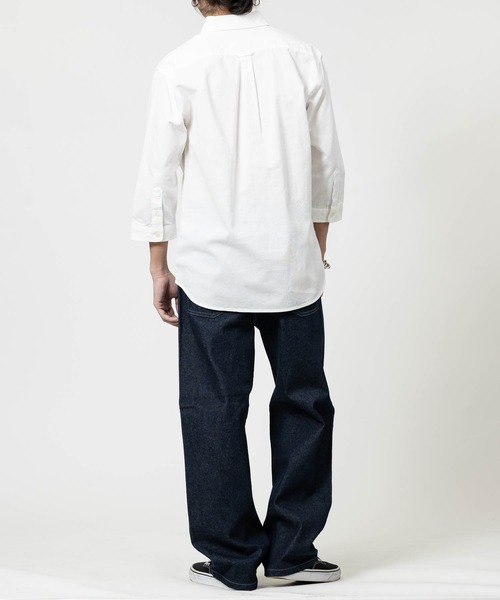 JOHN'S CLOSET(ジョンズクローゼット)の「【a】パナマ レギュラーカラー 七分袖シャツ(シャツ/ブラウス・メンズ・ブルー/ブラック/ピンク/ネイビー系1/ホワイト系その他/ホワイト/ネイビー/ミント/ベージュ・LARGE/MEDIUM)」の10枚目の写真