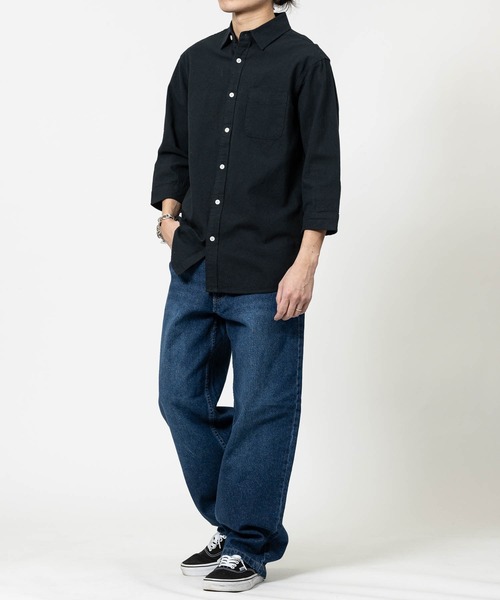 JOHN'S CLOSET(ジョンズクローゼット)の「【a】パナマ レギュラーカラー 七分袖シャツ(シャツ/ブラウス・メンズ・ブルー/ブラック/ピンク/ネイビー系1/ホワイト系その他/ホワイト/ネイビー/ミント/ベージュ・LARGE/MEDIUM)」の21枚目の写真