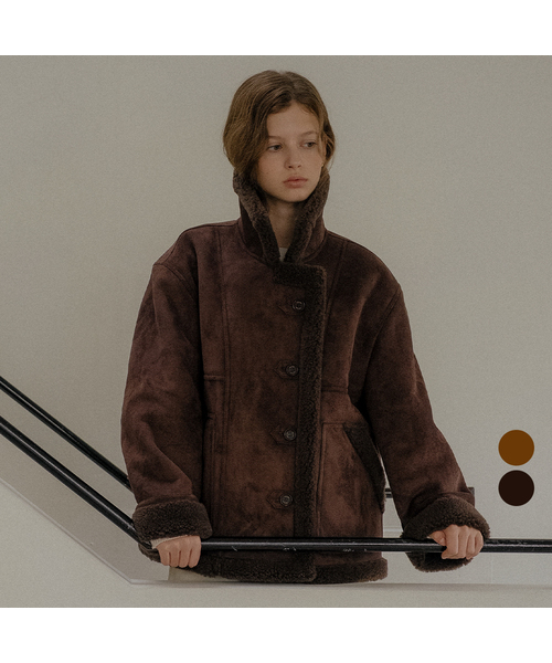 TILL I DIE（ティルアイダイ）の「Half double wool shearling mustang [TIWT02MU01]_2color（ムートンコート・レディース・ブラウン/キャメル・FREE）」の2枚目の写真