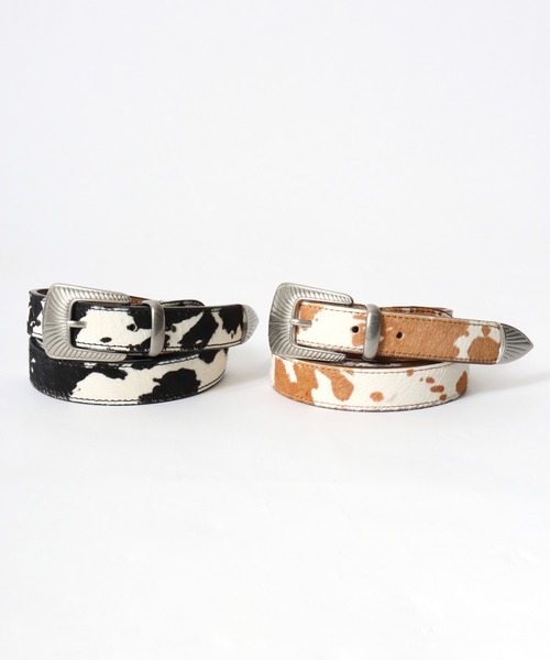 Lee(リー)の「Lee/リー 25mm ナロー ウエスタン COW柄 本革 レザーベルト(ベルト・メンズ・ブラック/ブラウン・FREE)」の11枚目の写真