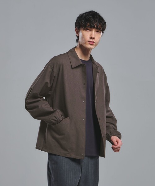 green label relaxing（グリーンレーベルリラクシング）の「FREELITCH コーチ ジャケット  -2WAYストレッチ・吸水速乾-（ブルゾン・メンズ・コバルトブルー/ダークブラウン/ブラック・XL/L/M/S）」の2枚目の写真