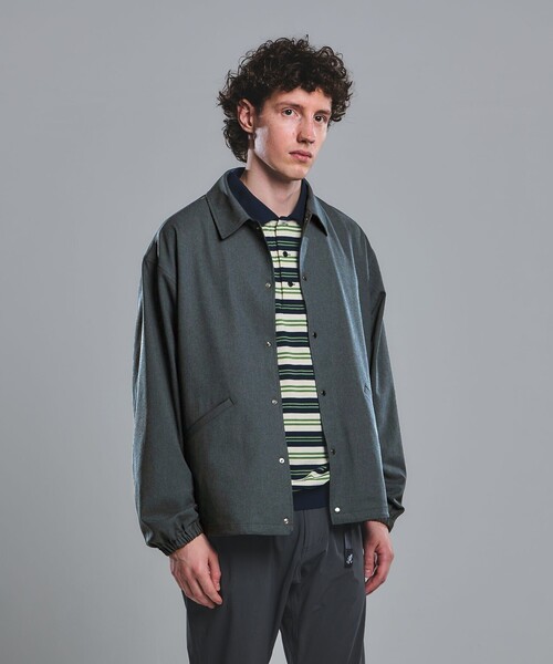 green label relaxing（グリーンレーベルリラクシング）の「FREELITCH コーチ ジャケット  -2WAYストレッチ・吸水速乾-（ブルゾン・メンズ・コバルトブルー/ダークブラウン/ブラック・XL/L/M/S）」の3枚目の写真