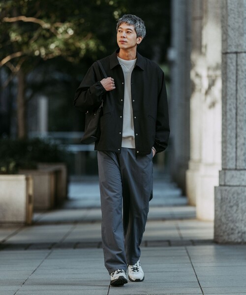 green label relaxing（グリーンレーベルリラクシング）の「FREELITCH コーチ ジャケット  -2WAYストレッチ・吸水速乾-（ブルゾン・メンズ・コバルトブルー/ダークブラウン/ブラック・XL/L/M/S）」の14枚目の写真