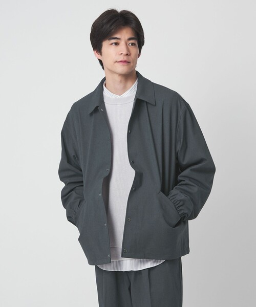 green label relaxing（グリーンレーベルリラクシング）の「FREELITCH コーチ ジャケット  -2WAYストレッチ・吸水速乾-（ブルゾン・メンズ・コバルトブルー/ダークブラウン/ブラック・XL/L/M/S）」の10枚目の写真