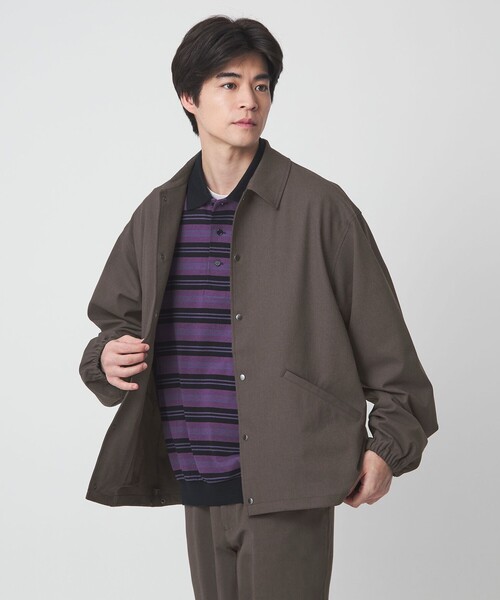 green label relaxing（グリーンレーベルリラクシング）の「FREELITCH コーチ ジャケット  -2WAYストレッチ・吸水速乾-（ブルゾン・メンズ・コバルトブルー/ダークブラウン/ブラック・XL/L/M/S）」の7枚目の写真