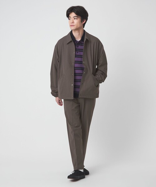 green label relaxing（グリーンレーベルリラクシング）の「FREELITCH コーチ ジャケット  -2WAYストレッチ・吸水速乾-（ブルゾン・メンズ・コバルトブルー/ダークブラウン/ブラック・XL/L/M/S）」の6枚目の写真