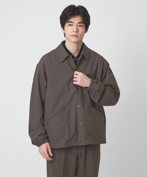 green label relaxing（グリーンレーベルリラクシング）の「FREELITCH コーチ ジャケット  -2WAYストレッチ・吸水速乾-（ブルゾン・メンズ・コバルトブルー/ダークブラウン/ブラック・XL/L/M/S）」の5枚目の写真