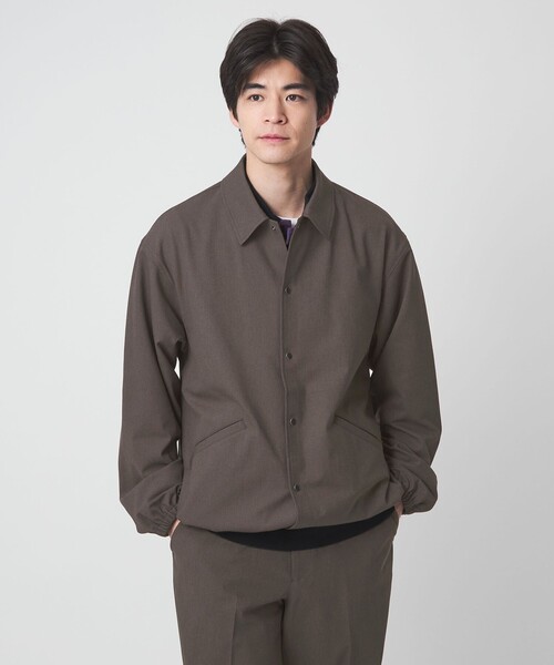 green label relaxing（グリーンレーベルリラクシング）の「FREELITCH コーチ ジャケット  -2WAYストレッチ・吸水速乾-（ブルゾン・メンズ・コバルトブルー/ダークブラウン/ブラック・XL/L/M/S）」の4枚目の写真