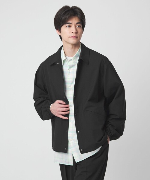 green label relaxing（グリーンレーベルリラクシング）の「FREELITCH コーチ ジャケット  -2WAYストレッチ・吸水速乾-（ブルゾン・メンズ・コバルトブルー/ダークブラウン/ブラック・XL/L/M/S）」の15枚目の写真