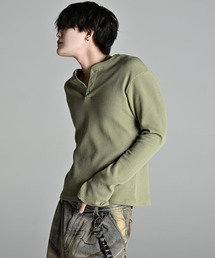 Tシャツ/カットソー（グリーン・カーキ/緑色系・長袖）ファッション