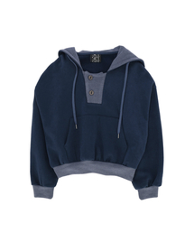 SETSETSET（セットセットセット）の「DEN THICK HOODIE (BLUE)（パーカー）」