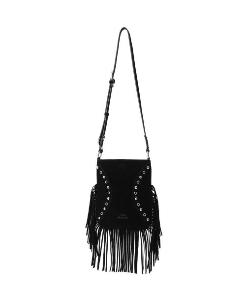 SAND MUSEUM（サンドミュージアム）の「TASSA FRINGE BAG [Suede Black]（メッセンジャーバッグ・レディース・その他・FREE）」の2枚目の写真