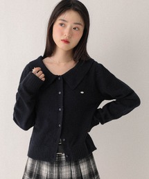 襟付きモチーフカーディガン 603690