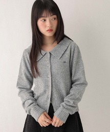 襟付きモチーフカーディガン 603690