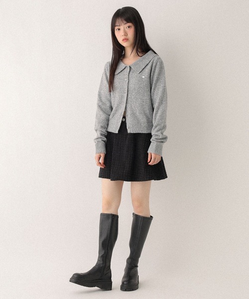 Heather(ヘザー)の「襟付きモチーフカーディガン 603690(ニット/セーター・レディース・ネイビー/グレー/アイボリー・FREE)」の12枚目の写真