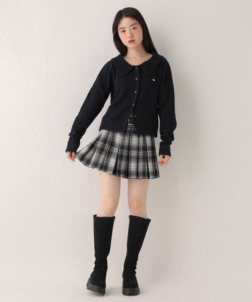 Heather(ヘザー)の「襟付きモチーフカーディガン 603690(ニット/セーター・レディース・ネイビー/グレー/アイボリー・FREE)」の16枚目の写真