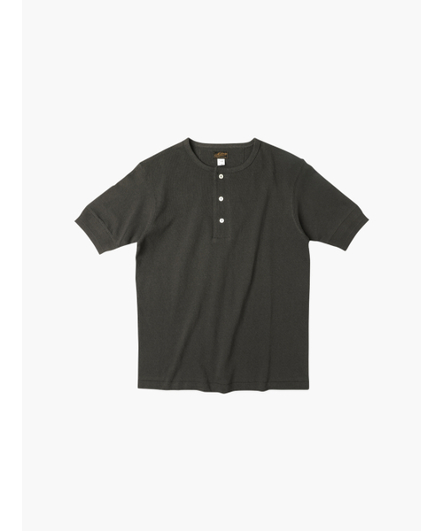 MILITORA(ミリトラ)の「lot. 109 ヘンリーネックチューブラTシャツ(Tシャツ/カットソー・メンズ・ブラック/アイボリー・2XL/XL/36/S/38/M/40/L)」の3枚目の写真