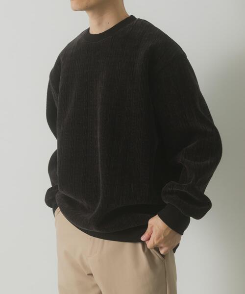 ITEMS URBANRESEARCH(アイテムズ アーバンリサーチ)の「発熱機能ケーブル柄カットモールトップス(その他トップス・メンズ・ホワイト/グレー・MEDIUM/LARGE)」の4枚目の写真