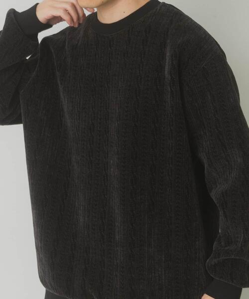 ITEMS URBANRESEARCH(アイテムズ アーバンリサーチ)の「発熱機能ケーブル柄カットモールトップス(その他トップス・メンズ・ホワイト/グレー・MEDIUM/LARGE)」の5枚目の写真