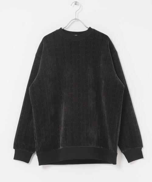 ITEMS URBANRESEARCH(アイテムズ アーバンリサーチ)の「発熱機能ケーブル柄カットモールトップス(その他トップス・メンズ・ホワイト/グレー・MEDIUM/LARGE)」の9枚目の写真