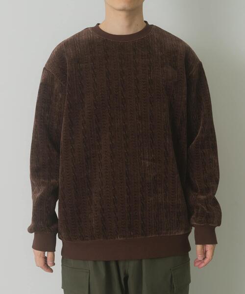 ITEMS URBANRESEARCH(アイテムズ アーバンリサーチ)の「発熱機能ケーブル柄カットモールトップス(その他トップス・メンズ・ホワイト/グレー・MEDIUM/LARGE)」の15枚目の写真